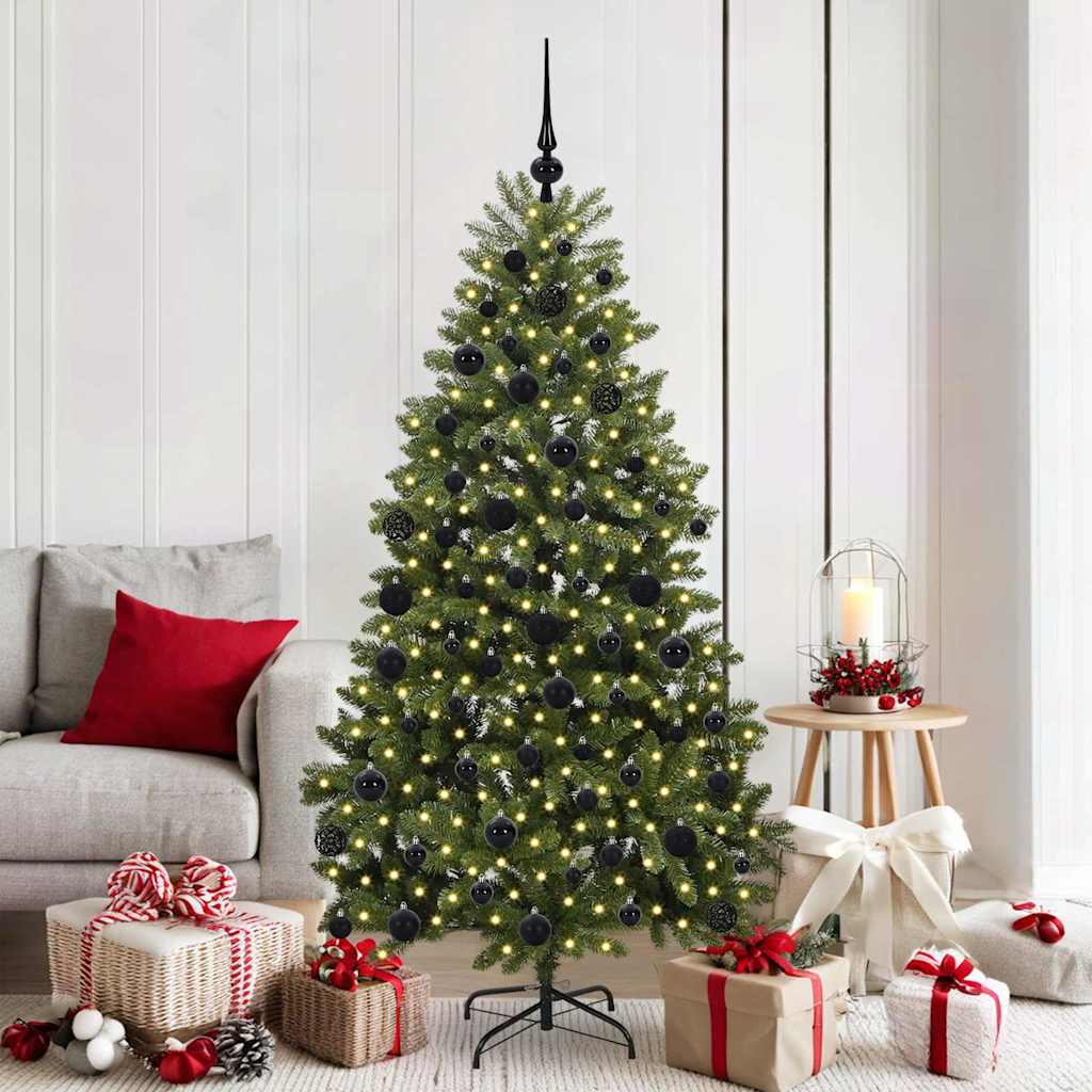 vidaXL Artificial Hinged Christmas Tree Green 180 cm PVC and Steel