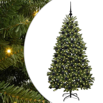 vidaXL Artificial Hinged Christmas Tree Green 180 cm PVC and Steel