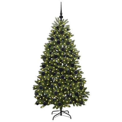vidaXL Artificial Hinged Christmas Tree Green 180 cm PVC and Steel