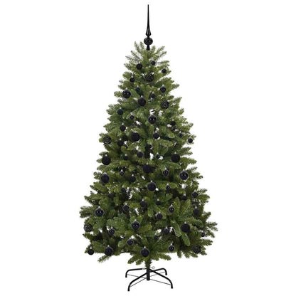 vidaXL Artificial Hinged Christmas Tree Green 180 cm PVC and Steel