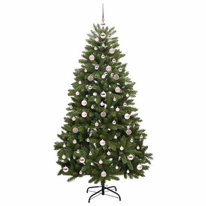 vidaXL Artificial Hinged Christmas Tree Green 180 cm PVC and Steel - 47692