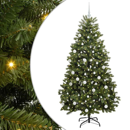 vidaXL Artificial Hinged Christmas Tree Green 180 cm PVC and Steel - 47699