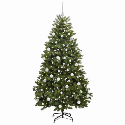 vidaXL Artificial Hinged Christmas Tree Green 180 cm PVC and Steel - 47699