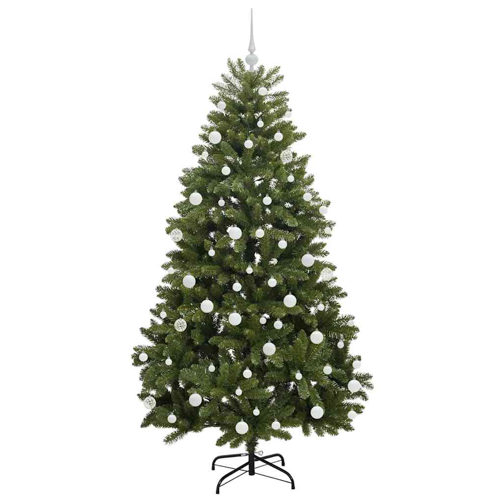 vidaXL Artificial Hinged Christmas Tree Green 180 cm PVC and Steel - 47699
