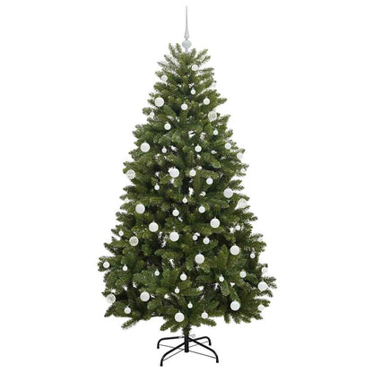 vidaXL Artificial Hinged Christmas Tree Green 180 cm PVC and Steel - 47699