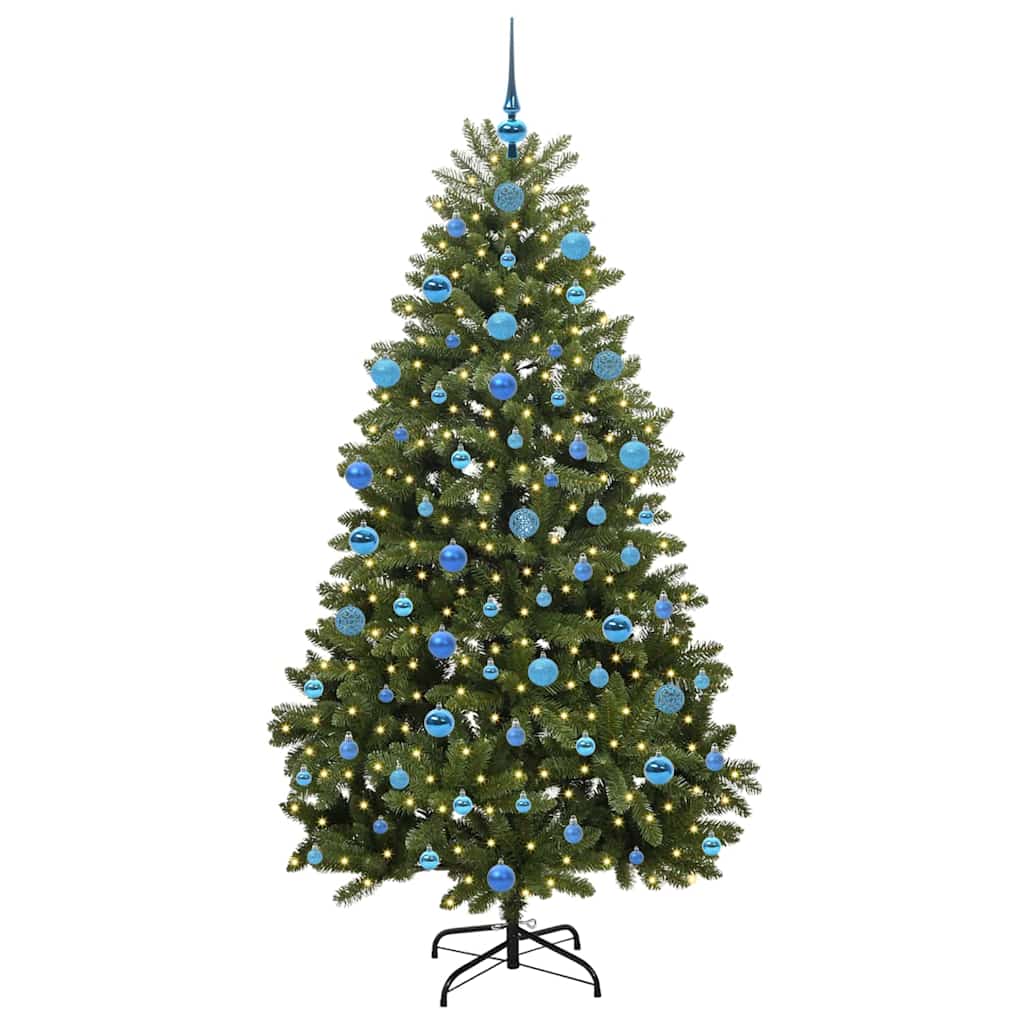 vidaXL Artificial Hinged Christmas Tree Green 180 cm PVC and Steel - 47713