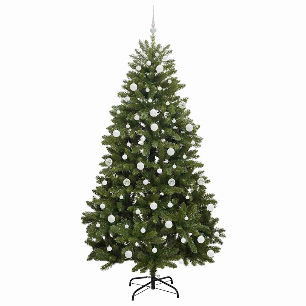 vidaXL Artificial Hinged Christmas Tree Green 210 cm PVC and Steel - 47742