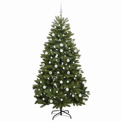 vidaXL Artificial Hinged Christmas Tree Green 210 cm PVC and Steel - 47742