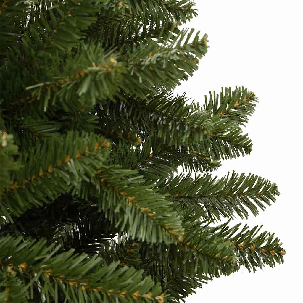vidaXL Artificial Hinged Christmas Tree Green 210 cm PVC and Steel - 47745