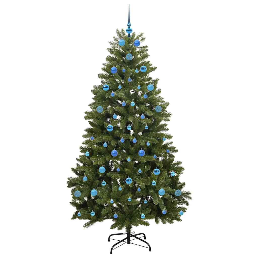 vidaXL Artificial Hinged Christmas Tree Green 210 cm PVC and Steel - 47752