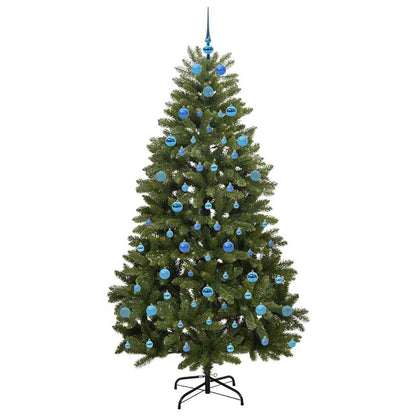 vidaXL Artificial Hinged Christmas Tree Green 210 cm PVC and Steel - 47752