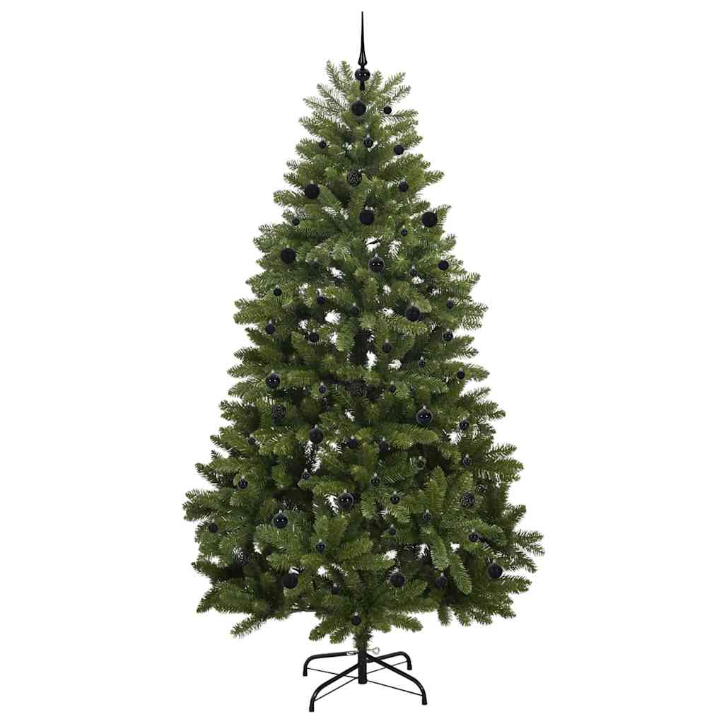 vidaXL Artificial Hinged Christmas Tree Green 240 cm PVC and Steel
