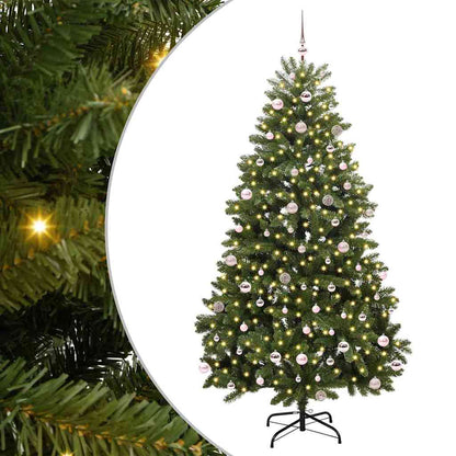 vidaXL Artificial Hinged Christmas Tree Green 240 cm PVC and Steel - 47772