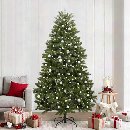 vidaXL Artificial Hinged Christmas Tree Green 240 cm PVC and Steel - 47785