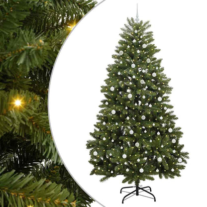 vidaXL Artificial Hinged Christmas Tree Green 240 cm PVC and Steel - 47785
