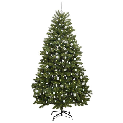 vidaXL Artificial Hinged Christmas Tree Green 240 cm PVC and Steel - 47785