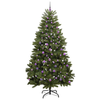 vidaXL Artificial Hinged Christmas Tree Green 240 cm PVC and Steel - 47796