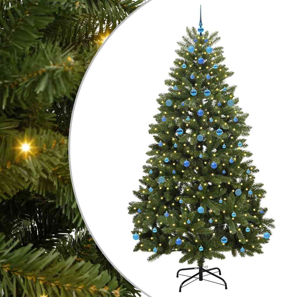 vidaXL Artificial Hinged Christmas Tree Green 240 cm PVC and Steel - 47797