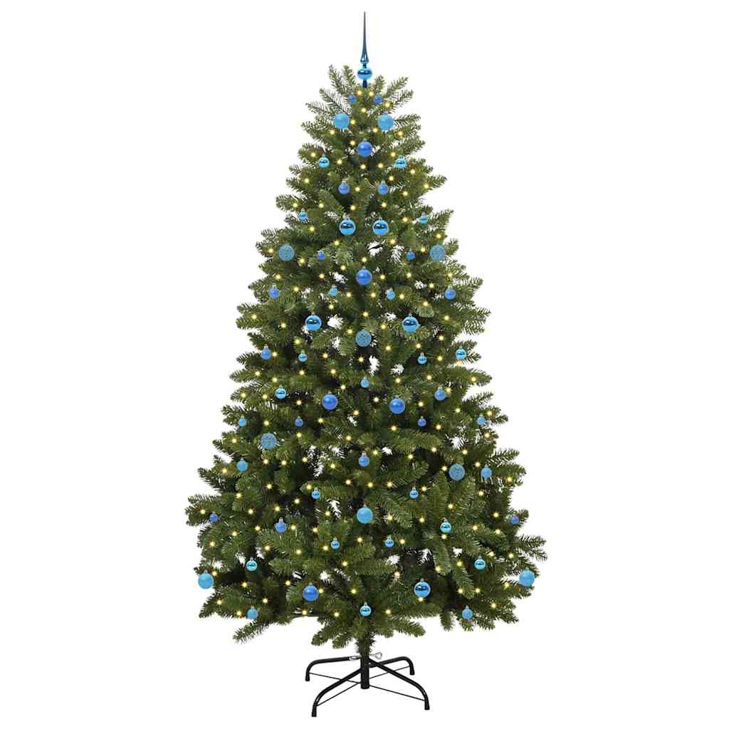 vidaXL Artificial Hinged Christmas Tree Green 240 cm PVC and Steel - 47797