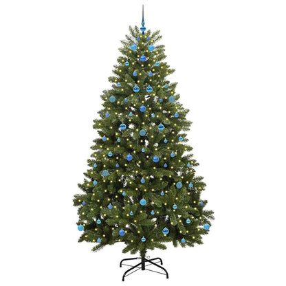 vidaXL Artificial Hinged Christmas Tree Green 240 cm PVC and Steel - 47797