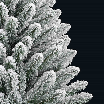 vidaXL Artificial Hinged Christmas Tree Green and White 120 cm