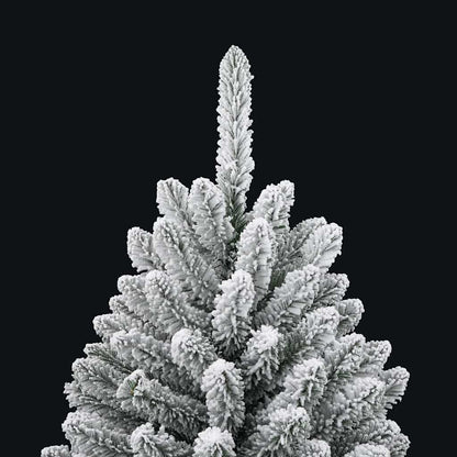 vidaXL Artificial Hinged Christmas Tree Green and White 120 cm - 47845