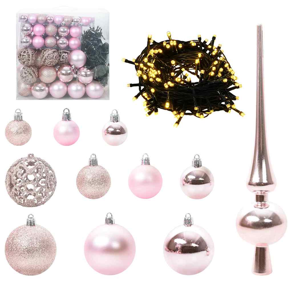 vidaXL Artificial Hinged Christmas Tree Green and White 180 cm - 47902