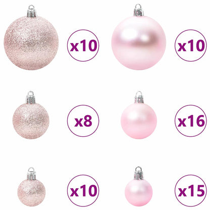 vidaXL Artificial Hinged Christmas Tree Green and White 210 cm - 47925