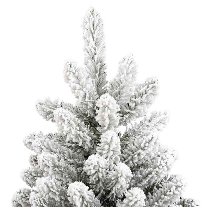 vidaXL Artificial Hinged Christmas Tree Green and White 240 cm - 47964