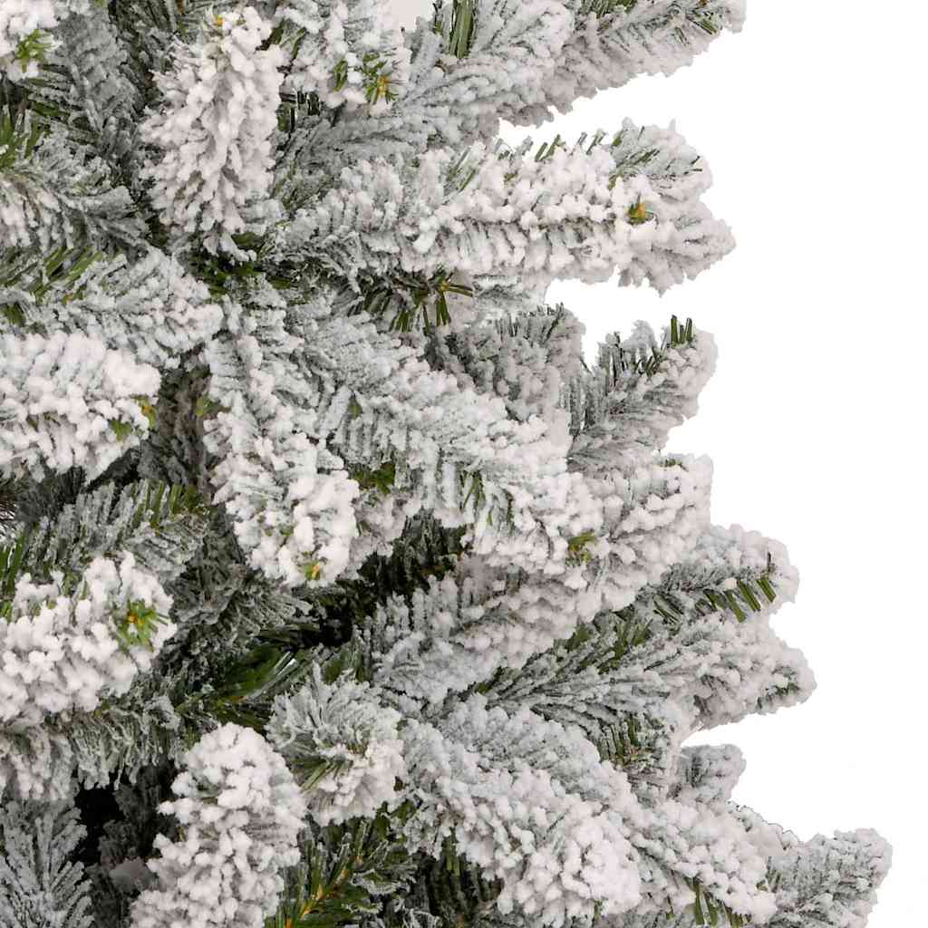 vidaXL Artificial Hinged Christmas Tree Green and White 240 cm - 47967