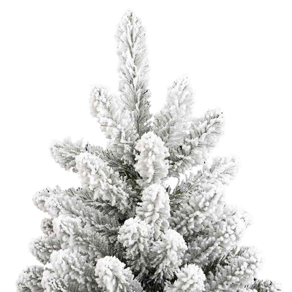 vidaXL Artificial Hinged Christmas Tree Green and White 300 cm - 48005