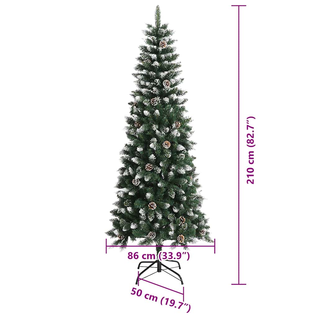 vidaXL Artificial Christmas Tree Green 210 cm - 47198