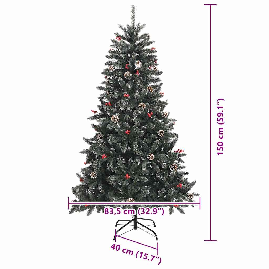 vidaXL Artificial Christmas Tree Green 150 cm - 47271