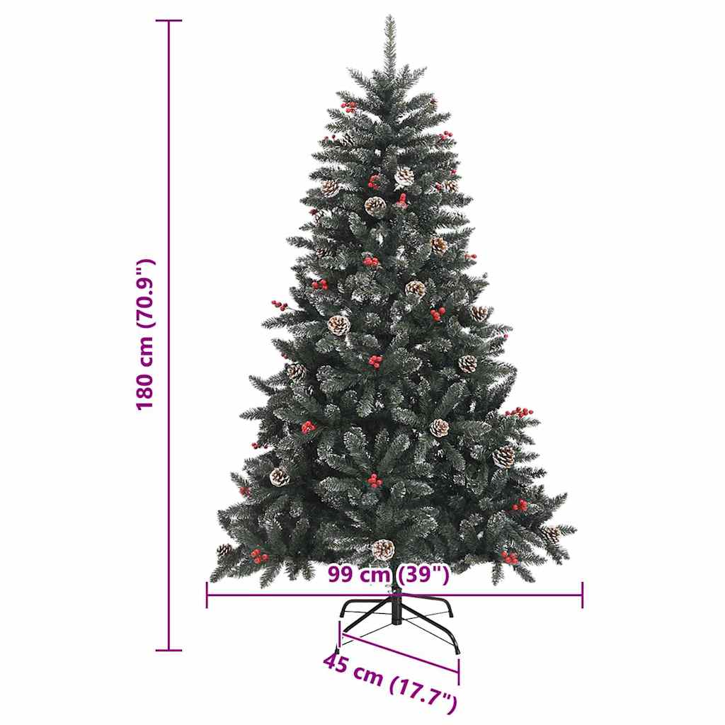 vidaXL Artificial Christmas Tree Green 180 cm - 47297