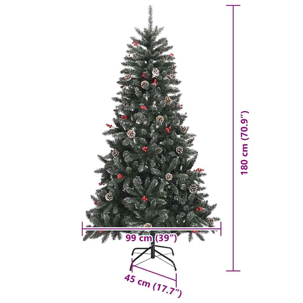 vidaXL Artificial Christmas Tree Green 180 cm - 47326