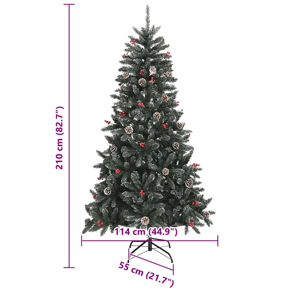 vidaXL Artificial Christmas Tree Green 210 cm - 47349