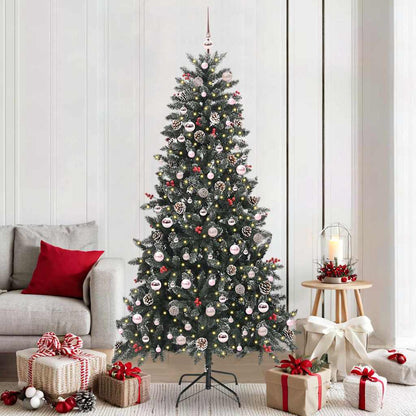 vidaXL Artificial Christmas Tree with 300 LEDs with Stand Green 210 cm - 47357