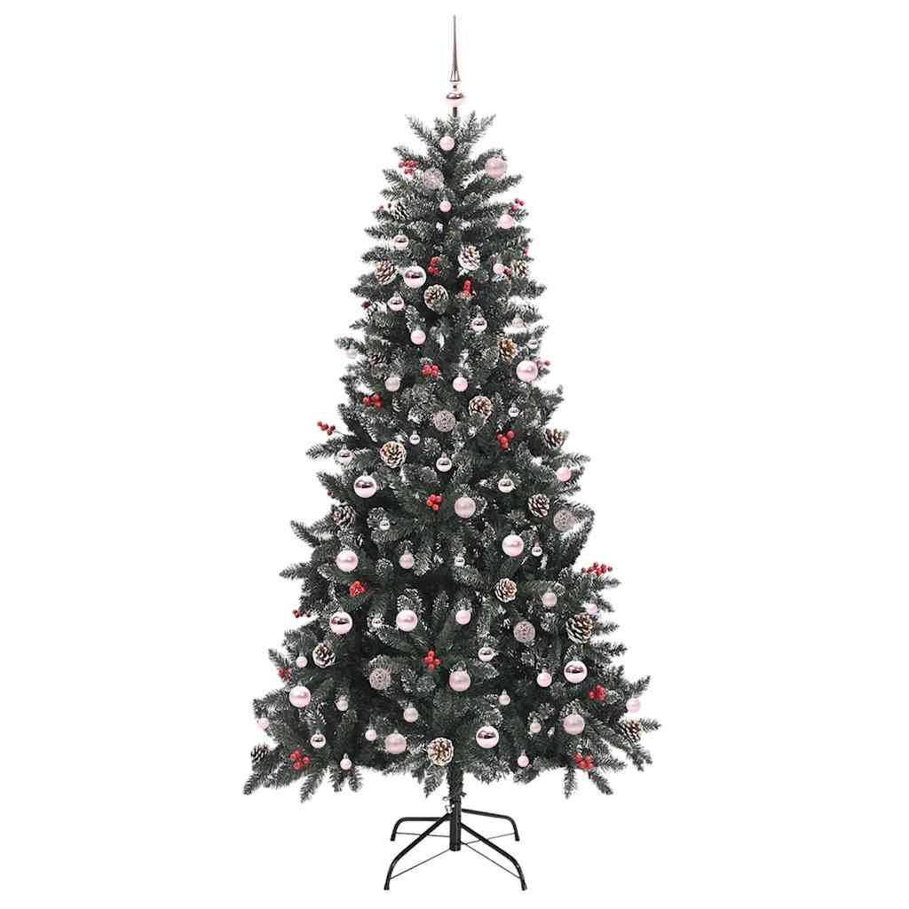 vidaXL Artificial Christmas Tree with 300 LEDs with Stand Green 210 cm - 47357