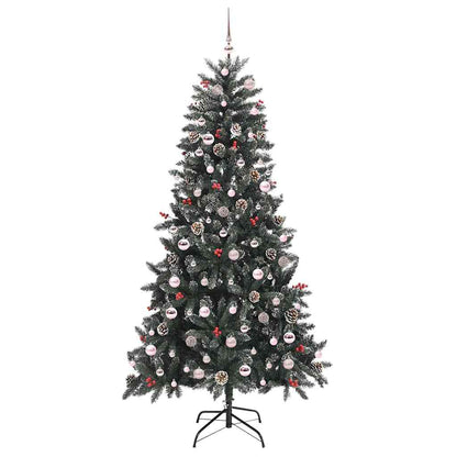 vidaXL Artificial Christmas Tree with 300 LEDs with Stand Green 210 cm - 47357
