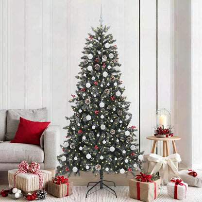 vidaXL Artificial Christmas Tree with 300 LEDs with Stand Green 210 cm - 47360