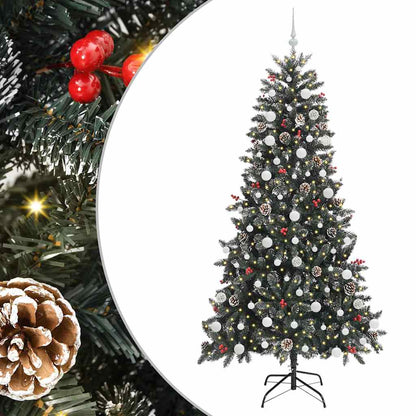 vidaXL Artificial Christmas Tree with 300 LEDs with Stand Green 210 cm - 47360