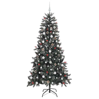 vidaXL Artificial Christmas Tree with 300 LEDs with Stand Green 210 cm - 47360