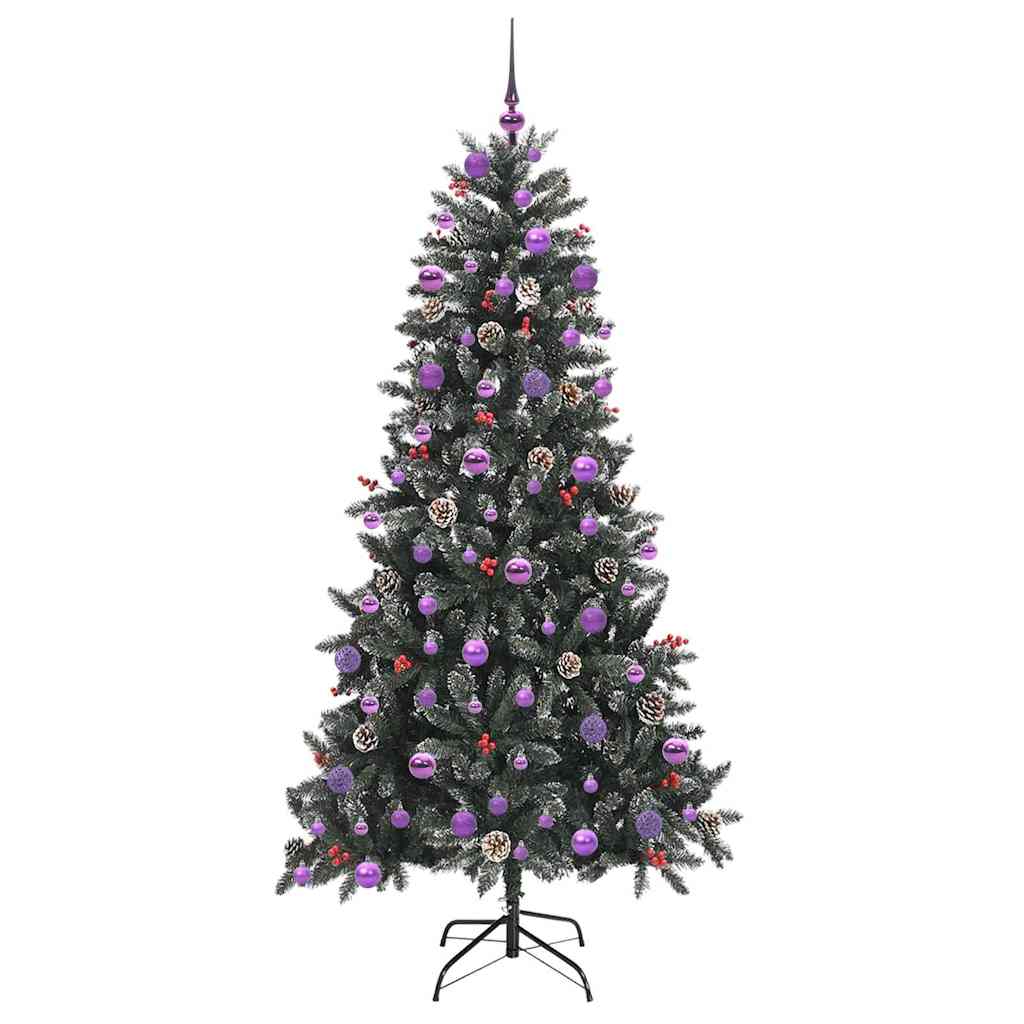 vidaXL Artificial Christmas Tree with 300 LEDs with Stand Green 210 cm - 47361