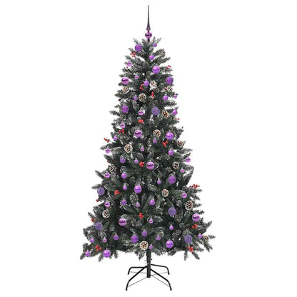 vidaXL Artificial Christmas Tree with 300 LEDs with Stand Green 210 cm - 47361