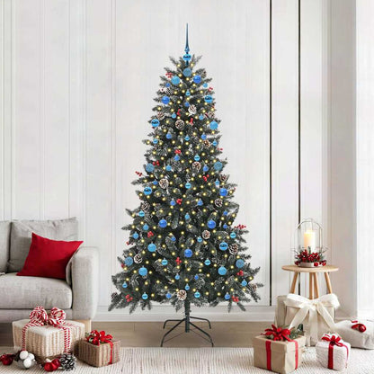 vidaXL Artificial Christmas Tree with 300 LEDs with Stand Green 210 cm - 47362