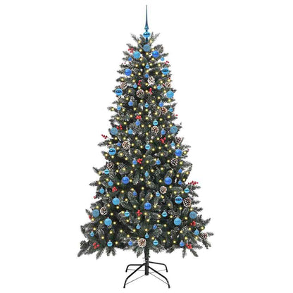 vidaXL Artificial Christmas Tree with 300 LEDs with Stand Green 210 cm - 47362