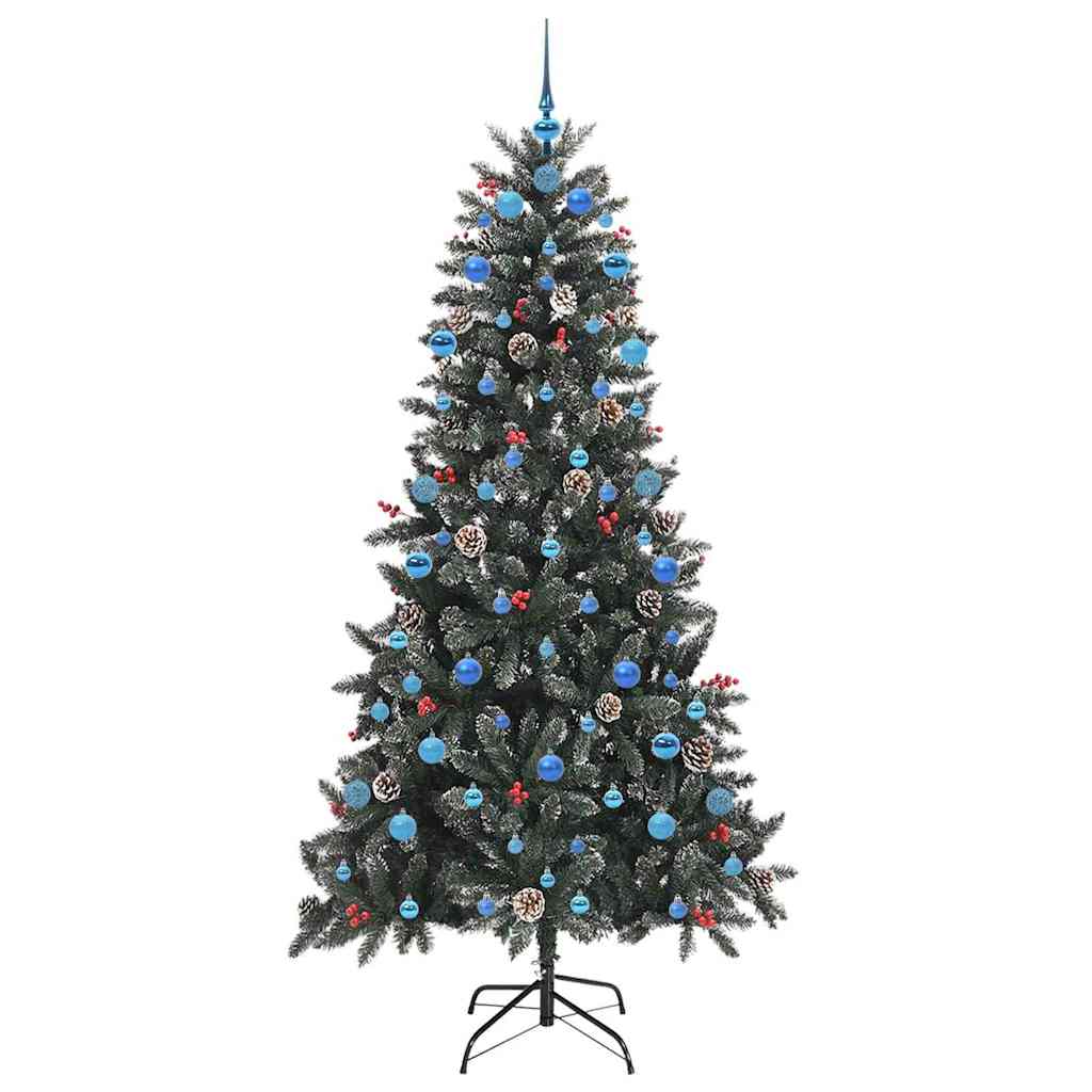 vidaXL Artificial Christmas Tree with 300 LEDs with Stand Green 210 cm - 47362