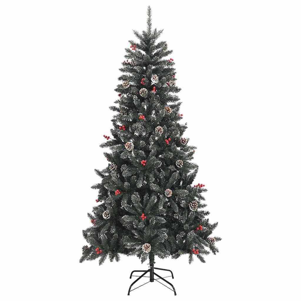 vidaXL Artificial Christmas Tree with 300 LEDs with Stand Green 210 cm - 47362