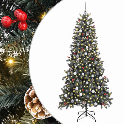 vidaXL Artificial Christmas Tree with 300 LEDs with Stand Green 240 cm - 47384