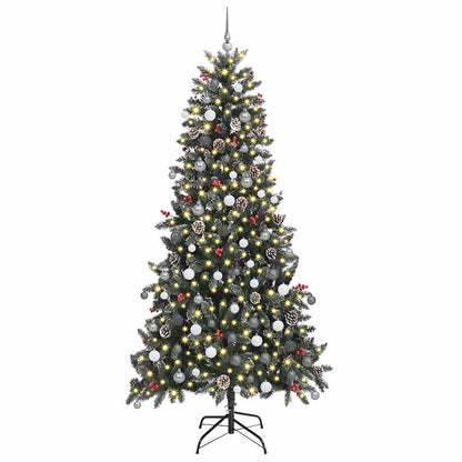 vidaXL Artificial Christmas Tree with 300 LEDs with Stand Green 240 cm - 47384